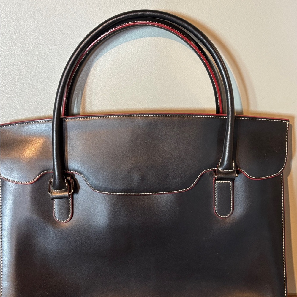 LODIS, Genuine Black Leather Tote Bag - Picture 2 of 8